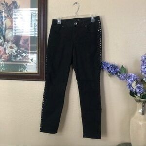 1822 Denim Pale Black Studded Jeans SIZE 8